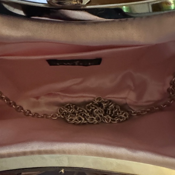 Twice Chic Boutique Satin Pink Clutch with Bow - Picture 4 of 4